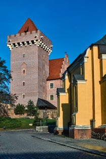 Tower reconstructed royal castle in Poznan