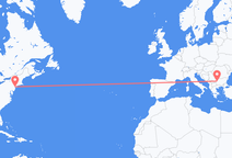 ニューヨークからソフィア行きのフライト