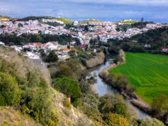 Photo of aerial view of Odemira, a town and a municipality in Beja District in the Portuguese region of Alentejo.