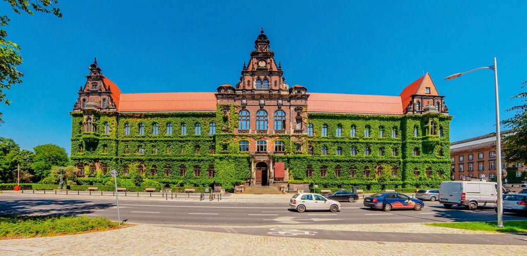 Photo of building Of National Museum In Sunny Day. Muzeum Narodowe, Poland.