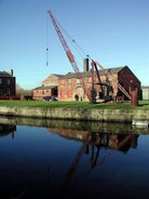 Photo of redeveloped Warehouses along the River in Leeds, UK.