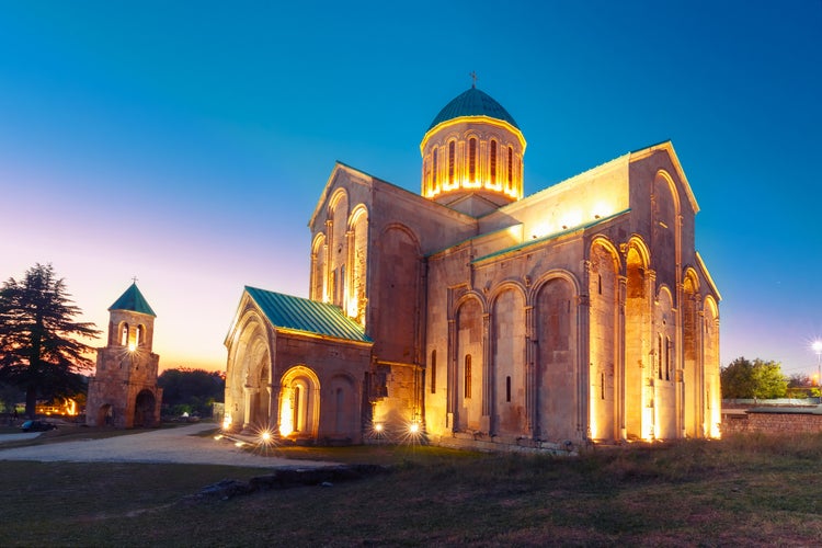 Photo of The Cathedral of the Dormition blue hour, Kutaisi, Georgia.