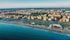 Photo of aerial view of Lido di Ostia famous Italian sandy beach, Italy.