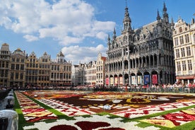 Brussels, Grand Place in beautiful summer sunrise, Belgium