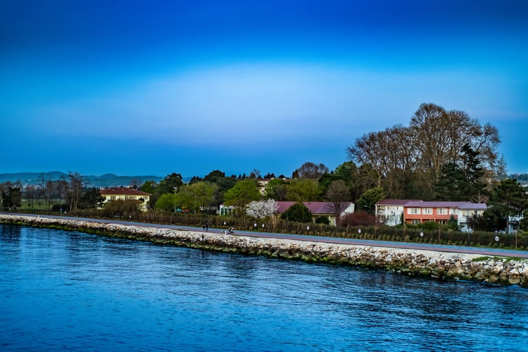 Nice landscape from beach, Yalova, Turkey.