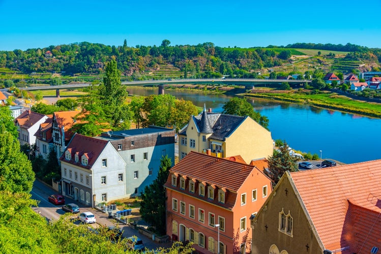 Rooftops of German town Meissen.