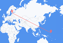 Flyreiser fra Kosrae, Mikronesiaføderasjonen til Helsingfors, Finland