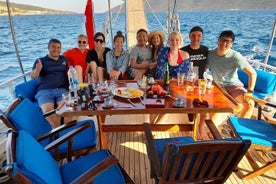 Tour privato in barca charter di 6 ore con pranzo a Bodrum