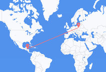 Flyrejser fra Coxen Hole til Warszawa