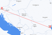 Flyrejser fra Ljubljana til Burgas