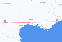 トゥールーズからニース行きの便