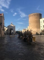 Photo of aerial view of of the city of Trani, Puglia, Italy.