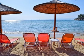 Photo of aerial view of Katerini with beach, Greece.