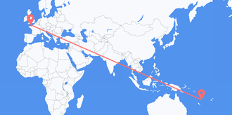 Flyreiser fra Vanuatu til Guernsey