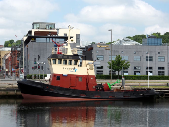 Randers harbour, an important facility for the economic growth of the city.