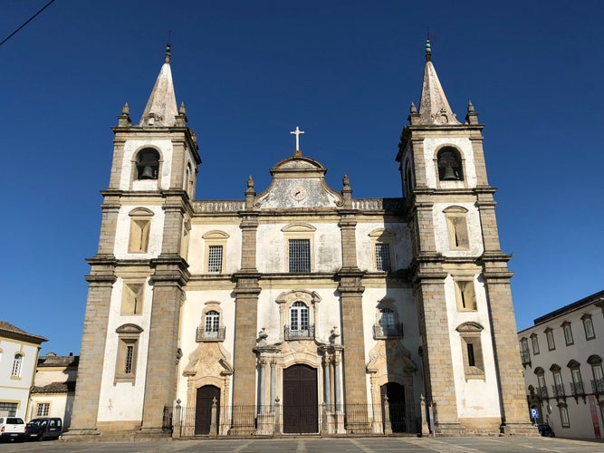 Photo of beautiful church in Guarda, Portugal.