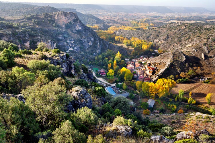 Aragosa from the canyon of Rio Dulce. Guadalajara. Spain.