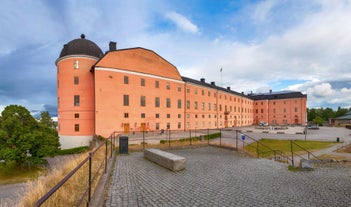 Stockholm old town (Gamla Stan) cityscape from City Hall top, Sweden.