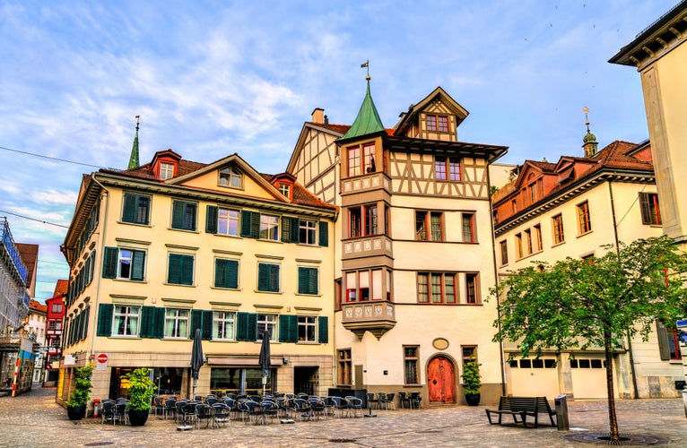 photo of view of Traditional architecture of St. Gallen in Switzerland.