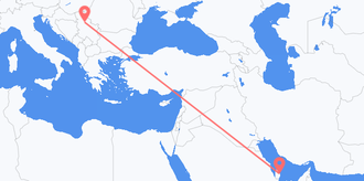 Qatar to Serbia