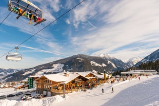 Photo of panoramic aerial view of Schladming, Austria.