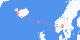 Flyrejser fra Norge til Island