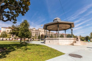 Photo of panoramic aerial view of San Sebastian (Donostia) on a beautiful summer day, Spain.