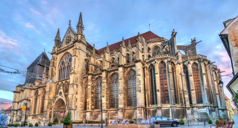 photo of view off Saint-Etienne Cathedral of Meaux in the Seine-et-Marne department of France.