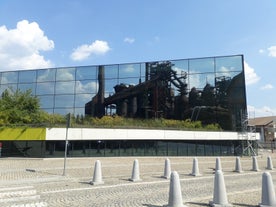 Photo of the city of Ostrava at the summer time and sunny weather as seen from the lookout on the top of the city hall.