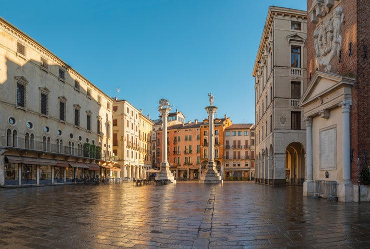 Photo of Piazza dei Signori at dusk ,Vicenza ,Italy.