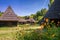 Photo of traditional houses from Berbesti, Maramures. Dimitrie Gusti National Village museum in Bucharest, ROMANIA.