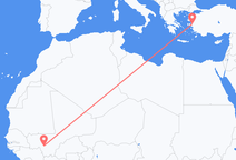 바마코 출신 출발해 이즈미르��로 향하는 항공편