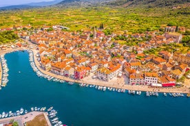 City of Zadar aerial panoramic view.