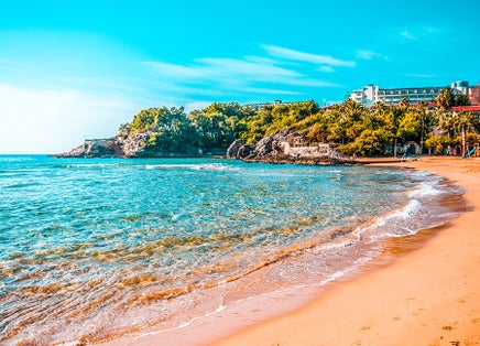 photo of beautiful sunny day at İncekum Nature Park in Antalya, Turkey.