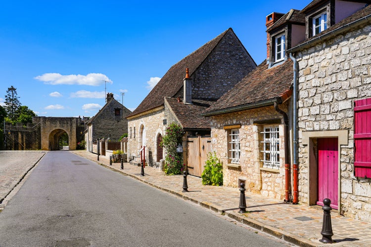 photo of view of Stone house hiding the Vault of the Holy Spirit in its basement, a famous tourist attraction of the medieval walled city of Provins in Seine et Marne, Paris region, France