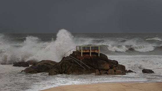 Vila do Conde sea belvedere in an overcast morning