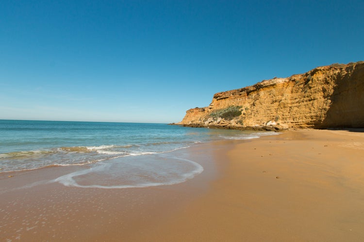 Photo of the Conil de la Frontera beautiful beach in Cadiz, Spain.