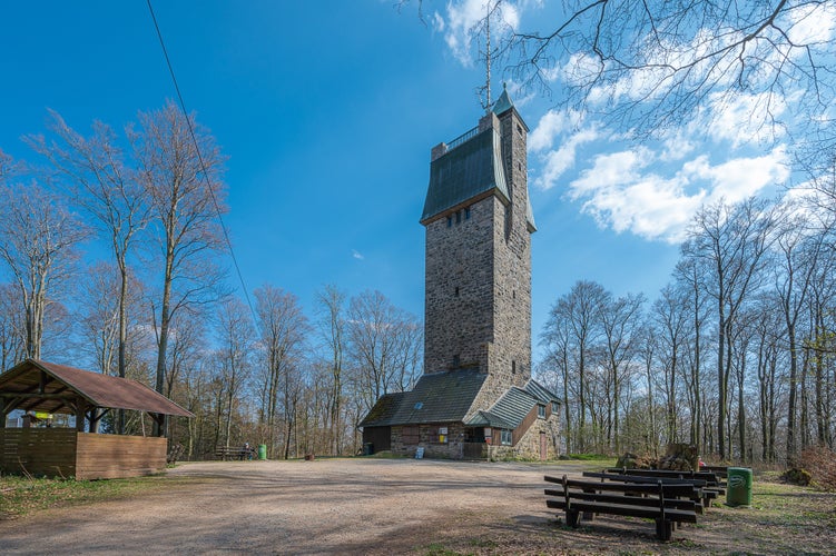 Photo of the Kaiser- tower on the top of the Odenwald in Neunkircher ,Germany. 