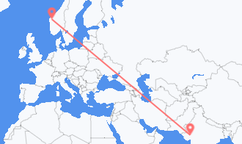 Flyg från Ahmedabad, Indien till Sandane, Norge