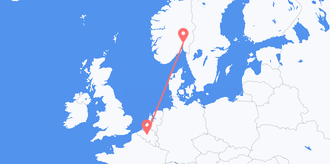 Belgien nach Norwegen