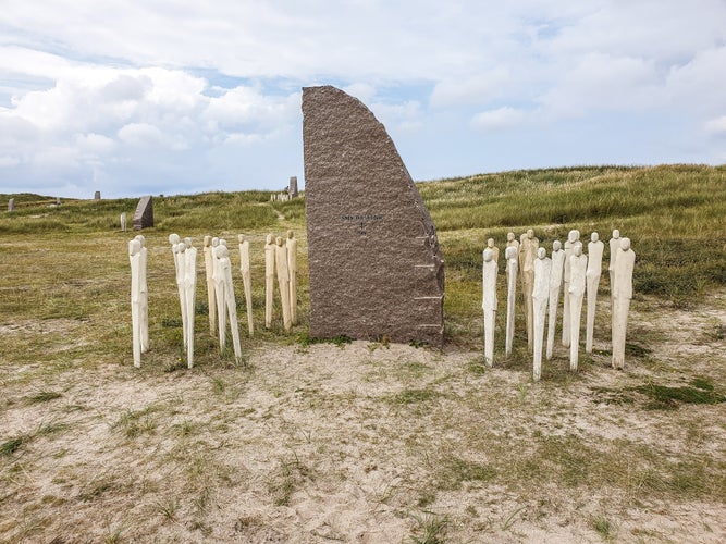 photo of on the coast at Thyboron is a memorial to the greatest naval battle in world history. The memorial consists of 26 granite stones, one for each of the ships sunk in the Battle of Skagerrak in Denmark.