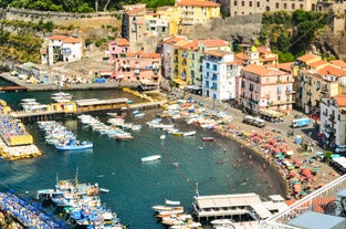 Photo of aerial View of Castellammare di Stabia from the cableway, Italy.