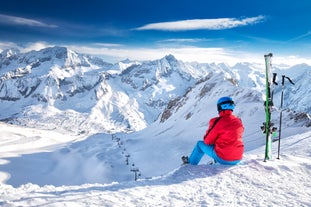 photo of panoramic view of Bormio town in Italy.