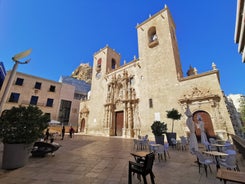 Photo of Altea white village skyline in Alicante at Mediterranean Spain.