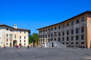 Florence Aerial View of Ponte Vecchio Bridge during Beautiful Sunny Day, Italy