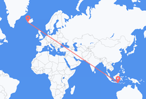 Vuelos de Praya, Lombok a Reikiavik