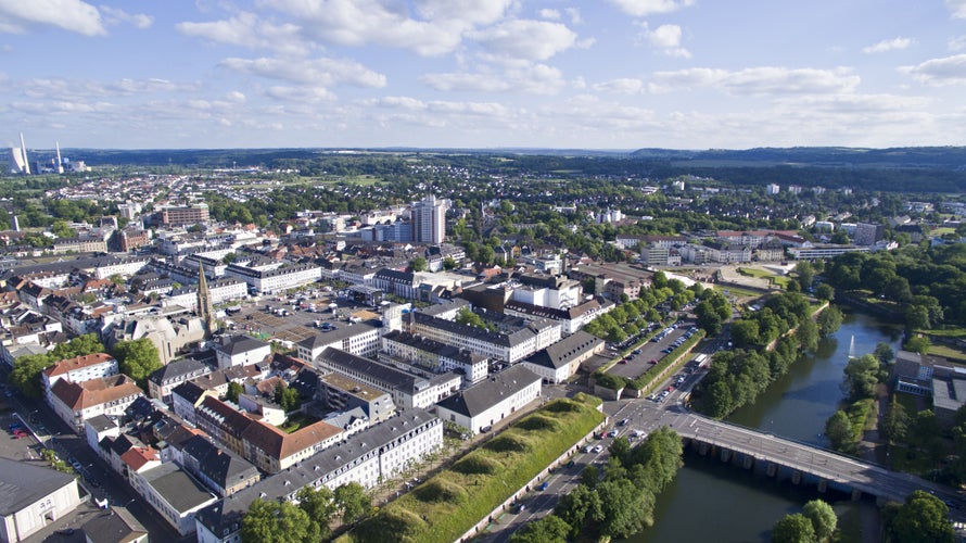 aerial view of  Saarlouis ,Germany.