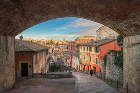 Florence Aerial View of Ponte Vecchio Bridge during Beautiful Sunny Day, Italy