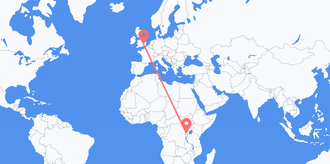 Flights from Rwanda to the United Kingdom