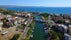 Photo of aerial view of Sea bridge in akçay, Balıkesir city in Türkiye..